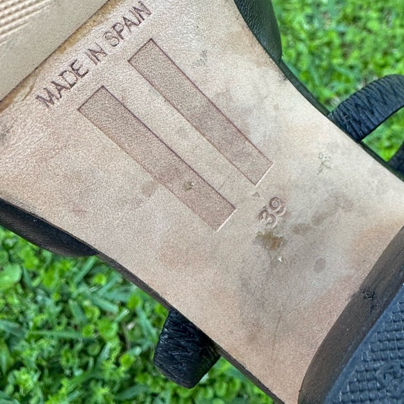 Miista black leather heeled slingback pointed shoes Size 8.5 - Picture 6 of 6